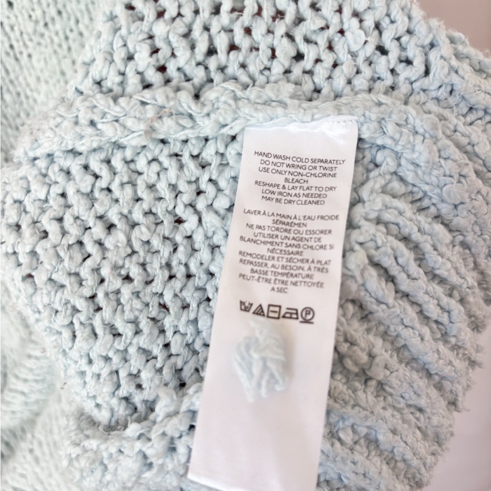 Anthropologie The Need-It Mock Neck Sweater Light Blue - Picture 4 of 6